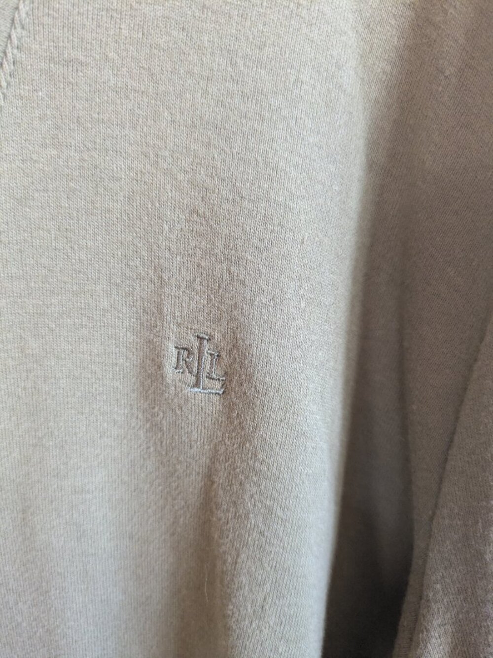 ralph lauren woman olive green 1/4 button up insert cotton shirt size 3X #855 - Picture 5 of 6